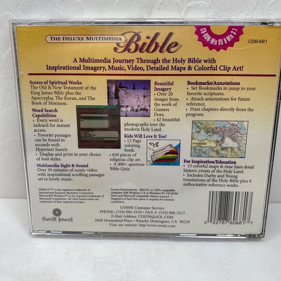 The Deluxe Multimedia Bible CD-ROM Case KJV Bible Apocrypha Koran Book Of Mormon - Picture 4 of 5